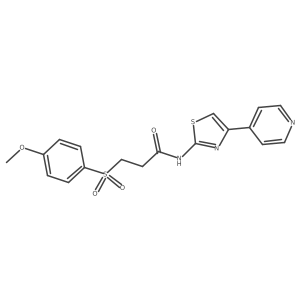 3-((4-methoxyphenyl)sulfonyl)-N-(4-(pyridin-4-yl)thiazol-2-yl)propanamide结构式