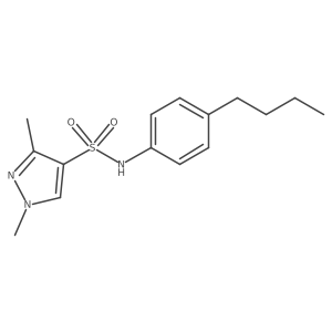 N-(4-butylphenyl)-1,3-dimethyl-1H-pyrazole-4-sulfonamide结构式