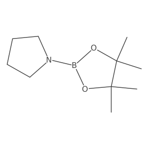 1-(4,4,5,5-Tetramethyl-1,3,2-dioxaborolan-2-yl)pyrrolidine结构式