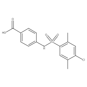 4-{[(4-Chloro-2,5-dimethylphenyl)sulfonyl]amino}benzoic acid Structure