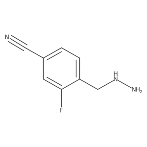 3-Fluoro-4-(hydrazinylmethyl)benzonitrile结构式