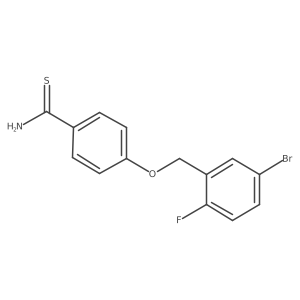 4-[(5-Bromo-2-fluorophenyl)methoxy]benzenecarbothioamide结构式