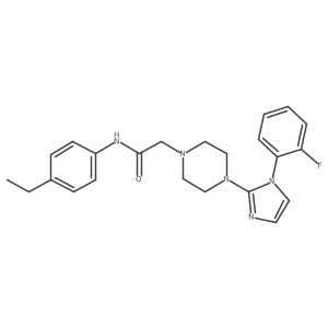 N-(4-ethylphenyl)-2-(4-(1-(2-fluorophenyl)-1H-imidazol-2-yl)piperazin-1-yl)acetamide Structure