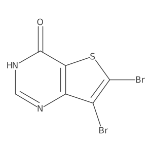 6,7-Dibromothieno[3,2-d]pyrimidin-4(3H)-one结构式