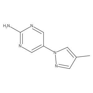5-(4-methyl-1H-pyrazol-1-yl)pyrimidin-2-amine Structure