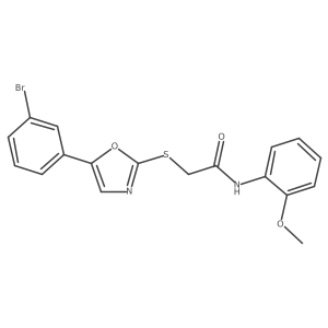 2-{[5-(3-bromophenyl)-1,3-oxazol-2-yl]sulfanyl}-N-(2-methoxyphenyl)acetamide Structure