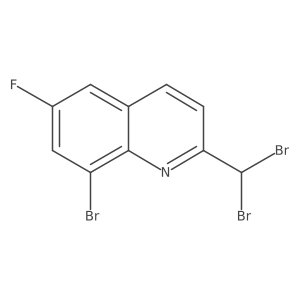 8-Bromo-2-(dibromomethyl)-6-fluoroquinoline结构式