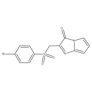 O=C1C(CS(=O)(=O)c2ccc(Br)cc2)=Nc2cccn21结构式