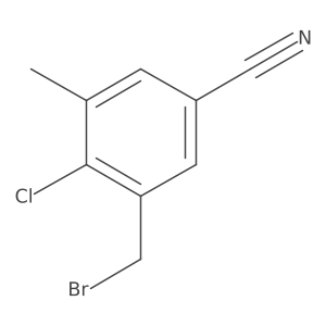 3-Bromomethyl-4-chloro-5-methyl-benzonitrile结构式