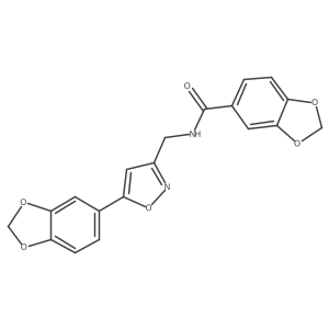 N-((5-(benzo[d][1,3]dioxol-5-yl)isoxazol-3-yl)methyl)benzo[d][1,3]dioxole-5-carboxamide结构式