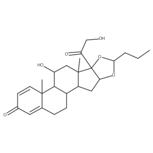 (11I(2),16I+/-)-16,17-[Butylidene-2,3-t2-bis(oxy)]-11,21-dihydroxypregna-1,4-diene-3,20-dione结构式