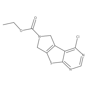 Ethyl12-chloro-7-thia-4,9,11-triazatricyclo[6.4.0.02,6]dodeca-1(8),2(6),9,11-tetraene-4-carboxylate结构式
