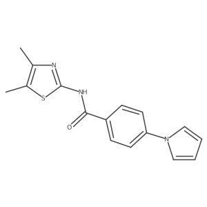 N-(4,5-dimethyl-1,3-thiazol-2-yl)-4-(1H-pyrrol-1-yl)benzamide Structure
