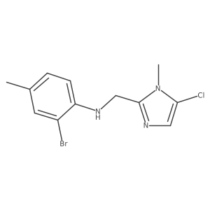 2-Bromo-N-((5-chloro-1-methyl-1h-imidazol-2-yl)methyl)-4-methylaniline Structure