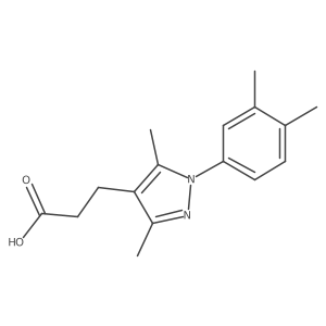 3-[1-(3,4-dimethylphenyl)-3,5-dimethyl-1H-pyrazol-4-yl]propanoic acid结构式