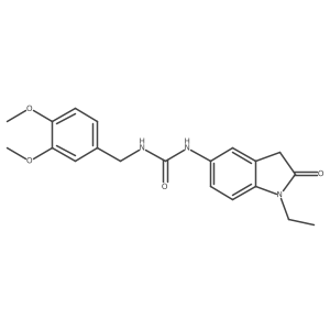 1-(3,4-Dimethoxybenzyl)-3-(1-ethyl-2-oxoindolin-5-yl)urea Structure