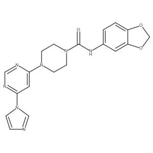 N-(2H-1,3-benzodioxol-5-yl)-4-[6-(1H-imidazol-1-yl)pyrimidin-4-yl]piperazine-1-carboxamide Structure