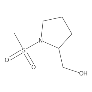(1-(Methylsulfonyl)pyrrolidin-2-yl)methanol结构式