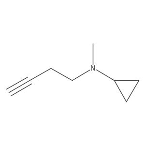 N-3-Butyn-1-yl-N-methylcyclopropanamine结构式