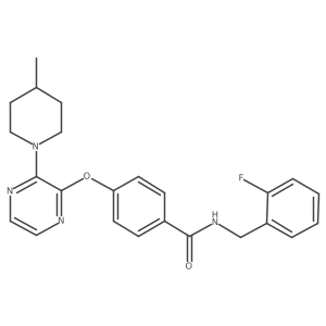 N-[(2-fluorophenyl)methyl]-4-{[3-(4-methylpiperidin-1-yl)pyrazin-2-yl]oxy}benzamide Structure