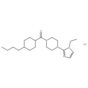 (4-butylcyclohexyl)(4-(1-ethyl-1H-imidazol-2-yl)piperazin-1-yl)methanone hydrochloride结构式
