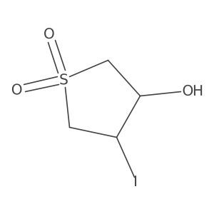 3-Hydroxy-4-iodo-1lambda6-thiolane-1,1-dione Structure