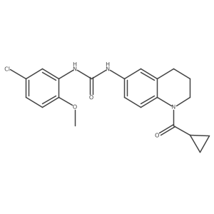 1-(5-Chloro-2-methoxyphenyl)-3-(1-(cyclopropanecarbonyl)-1,2,3,4-tetrahydroquinolin-6-yl)urea Structure