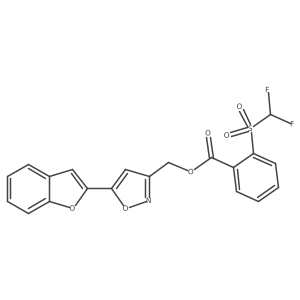 [5-(1-Benzofuran-2-yl)-1,2-oxazol-3-yl]methyl 2-difluoromethanesulfonylbenzoate结构式