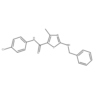 2-(benzylamino)-N-(4-chlorophenyl)-4-methyl-1,3-thiazole-5-carboxamide Structure