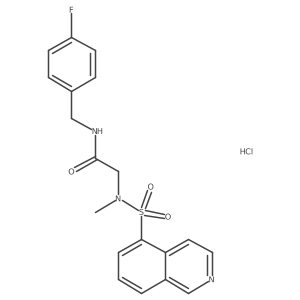 N-(4-fluorobenzyl)-2-(N-methylisoquinoline-5-sulfonamido)acetamide hydrochloride结构式