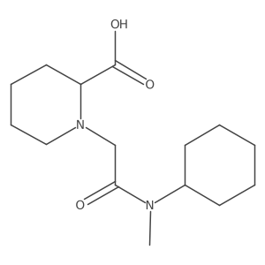1-{[Cyclohexyl(methyl)carbamoyl]methyl}piperidine-2-carboxylic acid结构式