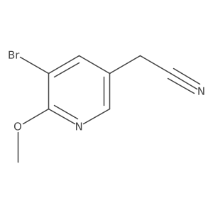 3-Pyridineacetonitrile, 5-bromo-6-methoxy-结构式