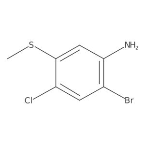 2-Bromo-4-chloro-5-methylsulfanyl-phenylamine结构式