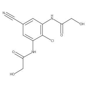 N-[2-chloro-5-cyano-3-[(2-hydroxyacetyl)amino]phenyl]-2-hydroxyacetamide Structure
