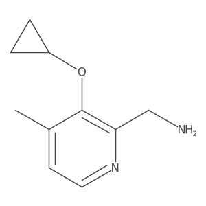 (3-Cyclopropoxy-4-methylpyridin-2-YL)methanamine结构式