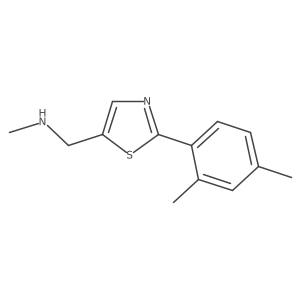 1-(2-(2,4-dimethylphenyl)thiazol-5-yl)-N-methylmethanamine结构式