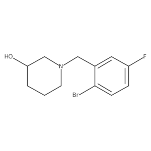 1-[(2-Bromo-5-fluorophenyl)methyl]piperidin-3-ol结构式