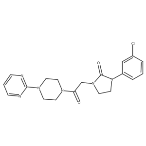 1-(3-Chlorophenyl)-3-(2-oxo-2-(4-(pyrimidin-2-yl)piperazin-1-yl)ethyl)imidazolidin-2-one结构式