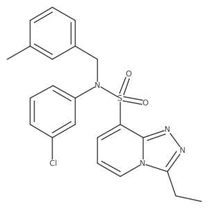 N-(3-chlorophenyl)-3-ethyl-N-[(3-methylphenyl)methyl]-[1,2,4]triazolo[4,3-a]pyridine-8-sulfonamide结构式