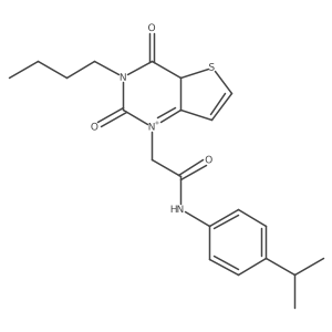 2-{3-butyl-2,4-dioxo-1H,2H,3H,4H-thieno[3,2-d]pyrimidin-1-yl}-N-[4-(propan-2-yl)phenyl]acetamide结构式