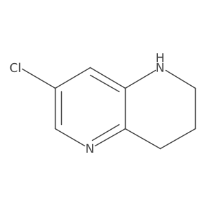 7-Chloro-1,2,3,4-tetrahydro-1,5-naphthyridine结构式