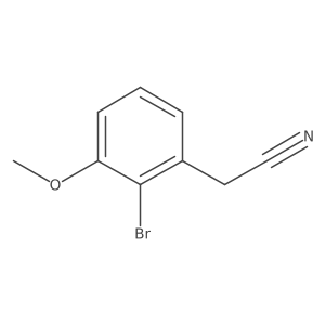 2-(2-Bromo-3-methoxyphenyl)acetonitrile Structure