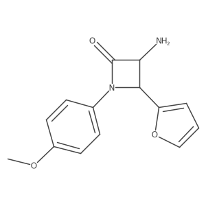 3-Amino-4-(furan-2-yl)-1-(4-methoxyphenyl)azetidin-2-one Structure
