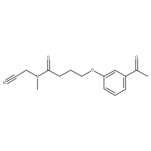 4-(3-acetylphenoxy)-N-(cyanomethyl)-N-methylbutanamide Structure