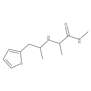 Propanamide, N-methyl-2-[[1-methyl-2-(2-thienyl)ethyl]amino]- Structure