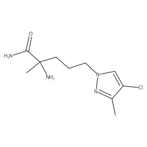 2-Amino-5-(4-chloro-3-methyl-1h-pyrazol-1-yl)-2-methylpentanamide结构式
