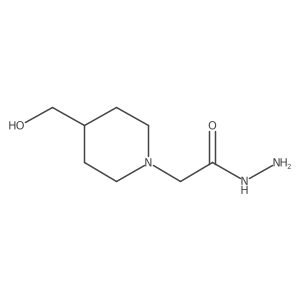 2-[4-(Hydroxymethyl)piperidin-1-yl]acetohydrazide结构式
