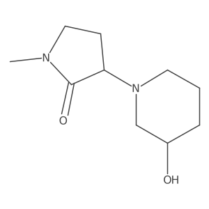 3-(3-Hydroxypiperidin-1-yl)-1-methylpyrrolidin-2-one Structure