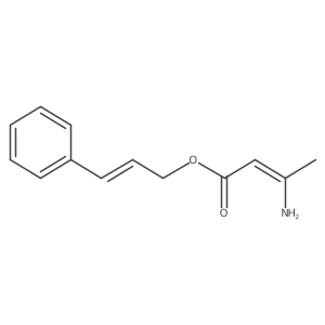 (E)-3-Amino-2-butenoic acid 3-phenyl-2-propenyl ester Structure
