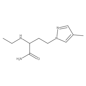 2-(ethylamino)-4-(4-methyl-1H-pyrazol-1-yl)butanamide Structure